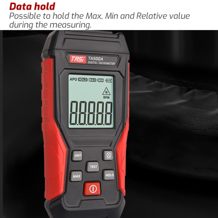 TASI TA500A Optical Measurement Laser Tachometer Digital Display Measuring Speed Meter - Tachometers & Anemometer by TASI | Online Shopping South Africa | PMC TechLife | Buy Now Pay Later Mobicred