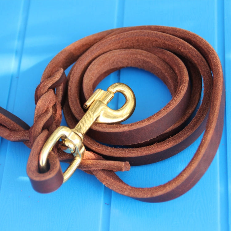 1.2 x 250cm Pet Outing Cowhide Towing Leash Dog Training Harness(Iron Hook) - Leashes & Chest Strap by PMC TechLife | Online Shopping South Africa | PMC TechLife | Buy Now Pay Later Mobicred