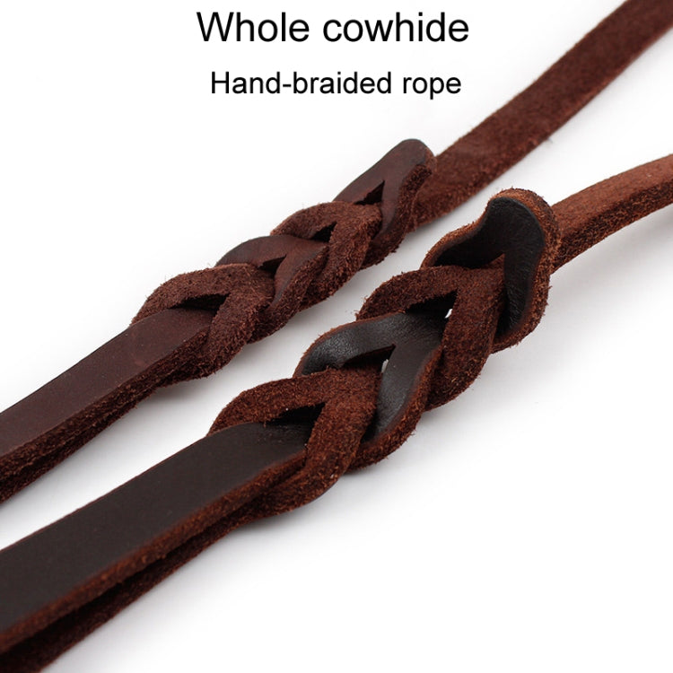 1.2 x 250cm Pet Outing Cowhide Towing Leash Dog Training Harness(Bronze Hook) - Leashes & Chest Strap by PMC TechLife | Online Shopping South Africa | PMC TechLife | Buy Now Pay Later Mobicred