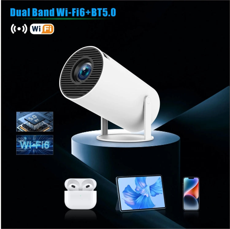 HY300 PRO Smart Projector Android 11.0 System 120 Lumen Portable Projector(EU Plug) - Mini Projector by PMC TechLife | Online Shopping South Africa | PMC TechLife | Buy Now Pay Later Mobicred