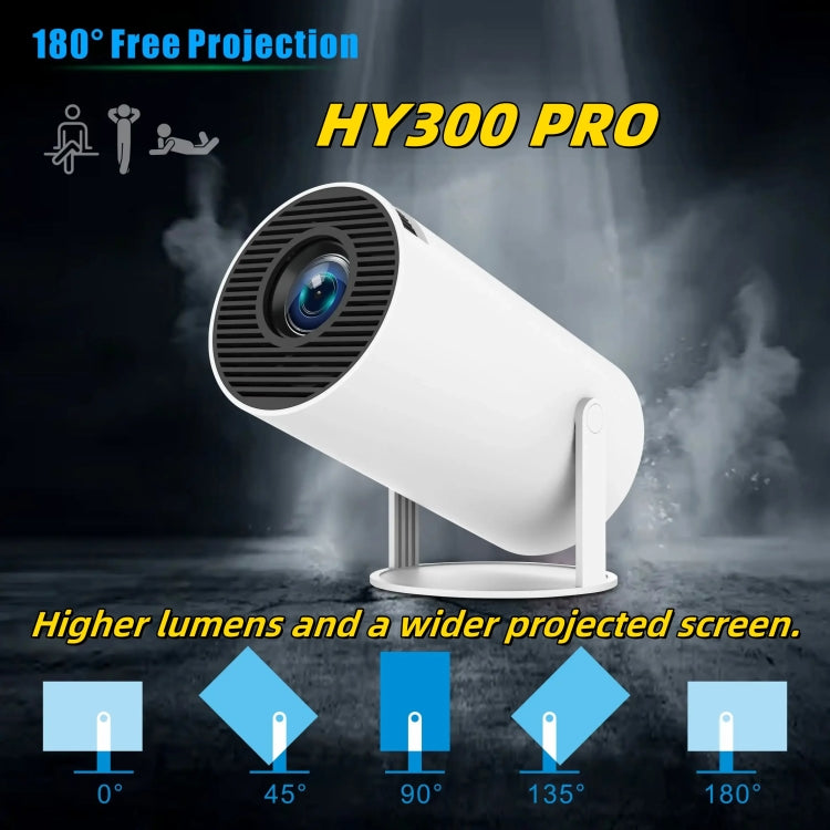 HY300 PRO Smart Projector Android 11.0 System 120 Lumen Portable Projector(EU Plug) - Mini Projector by PMC TechLife | Online Shopping South Africa | PMC TechLife | Buy Now Pay Later Mobicred