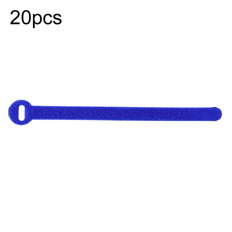 20pcs Data Cable Storage And Management Strap T-Shape Nylon Binding Tie, Model: Blue 10 x 100mm - Cable Organizer by PMC Jewellery | Online Shopping South Africa | PMC Jewellery | Buy Now Pay Later Mobicred