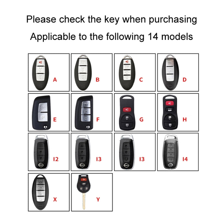 For Nissan Car Key Cover Keychain Anti-lost Number Plate, Style: I2 - Car Key Cases by PMC TechLife | Online Shopping South Africa | PMC TechLife | Buy Now Pay Later Mobicred