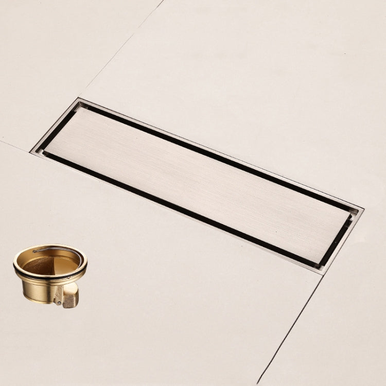 All Copper Brushed Anti-Odor Floor Drain Gravity Copper Core Bathroom Floor Drain, Specification: 8x30cm Long Invisible Medium Drain - Drain Strainers by PMc TechLife | Online Shopping South Africa | PMc TechLife | Buy Now Pay Later Mobicred