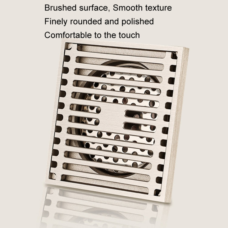 All Copper Brushed Anti-Odor Floor Drain Gravity Copper Core Bathroom Floor Drain, Specification: 8x30cm Long Invisible Medium Drain - Drain Strainers by PMc TechLife | Online Shopping South Africa | PMc TechLife | Buy Now Pay Later Mobicred