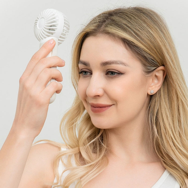 Portable Handheld Quiet Fan Silicone Hanging Neck Small Electrical Fan(Beige) - Electric Fans by PMC TechLife | Online Shopping South Africa | PMC TechLife | Buy Now Pay Later Mobicred
