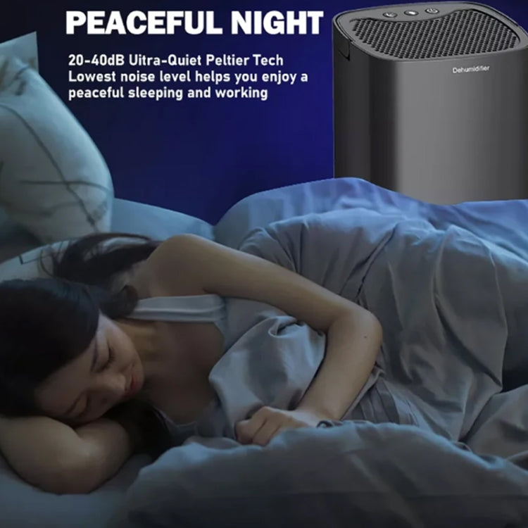 1L 36W Air Dehumidifier for Home Damp Drying Clothes with 7 colors Light UK Plug(Black) - free shipping - PMC TechLife - Order now!