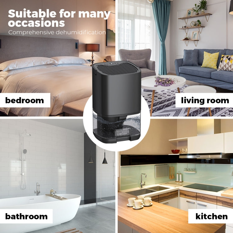 1L 36W Air Dehumidifier for Home Damp Drying Clothes with 7 colors Light US Plug(Black) - free shipping - PMC TechLife - Order now!