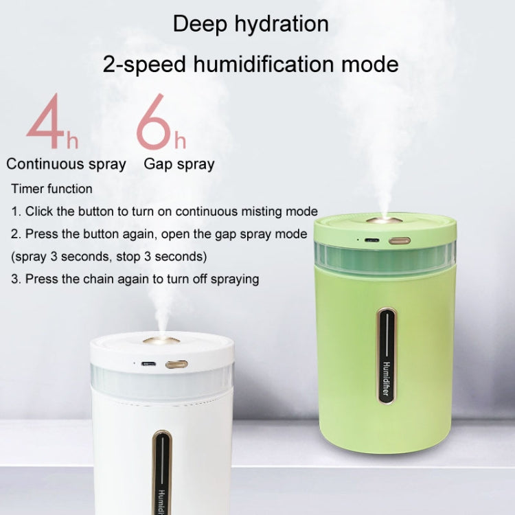 1L Home Humidifier Large Capacity Desk Aroma Mute Ambient Light Humidifier Charging Model(White) - Air Purifiers & Accessories by PMc TechLife | Online Shopping South Africa | PMc TechLife | Buy Now Pay Later Mobicred