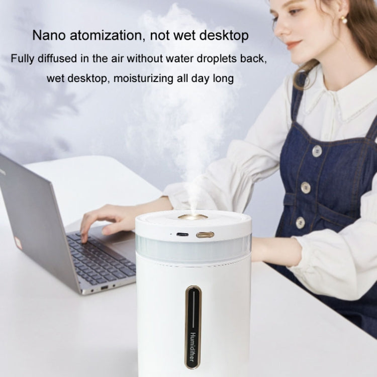 1L Home Humidifier Large Capacity Desk Aroma Mute Ambient Light Humidifier Charging Model(White) - Air Purifiers & Accessories by PMc TechLife | Online Shopping South Africa | PMc TechLife | Buy Now Pay Later Mobicred