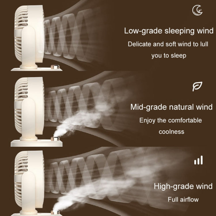 USB Charging Cooler Air Conditioning Fan Desktop Cooling Fan Swing Humidifier(Beige) - Electric Fans by PMC TechLife | Online Shopping South Africa | PMC TechLife | Buy Now Pay Later Mobicred