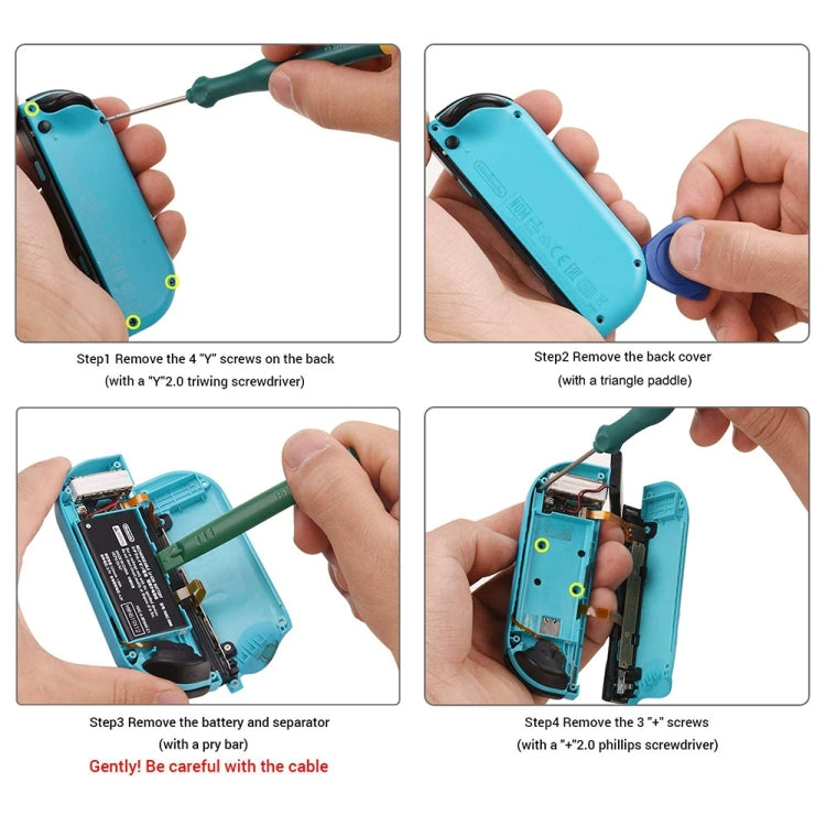 19 In 1 Kit For Nintendo Switch Joycon Joystick Thumb Stick Repair Tool - Switch Spare Parts by PMC TechLife | Online Shopping South Africa | PMC TechLife | Buy Now Pay Later Mobicred