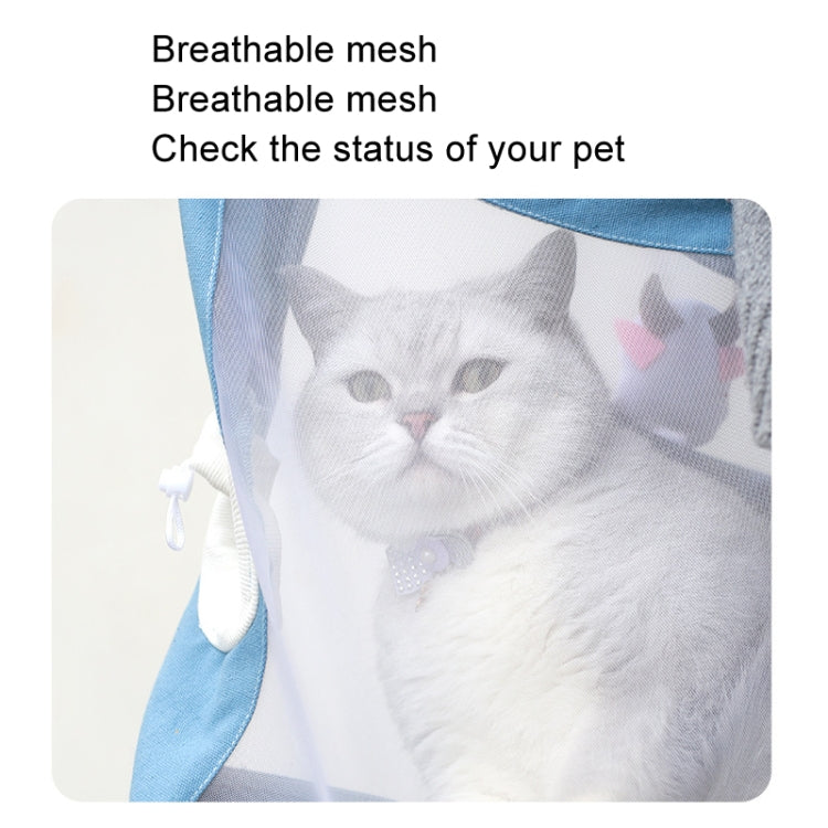 Handheld Large Capacity Breathable Exposed Canvas Cat Bag Outdoor Portable Pet Bag(Blue) - Pet Bags by PMC TechLife | Online Shopping South Africa | PMC TechLife | Buy Now Pay Later Mobicred