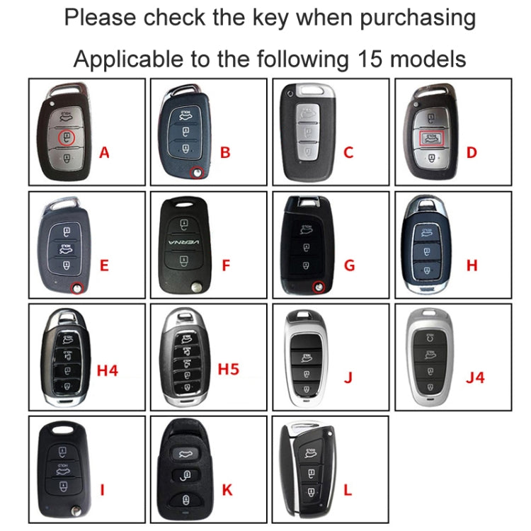For Hyundai Car Key Cover Multifunctional Keychains Anti-lost Number Plates, Style: C - Car Key Cases by PMC TechLife | Online Shopping South Africa | PMC TechLife | Buy Now Pay Later Mobicred