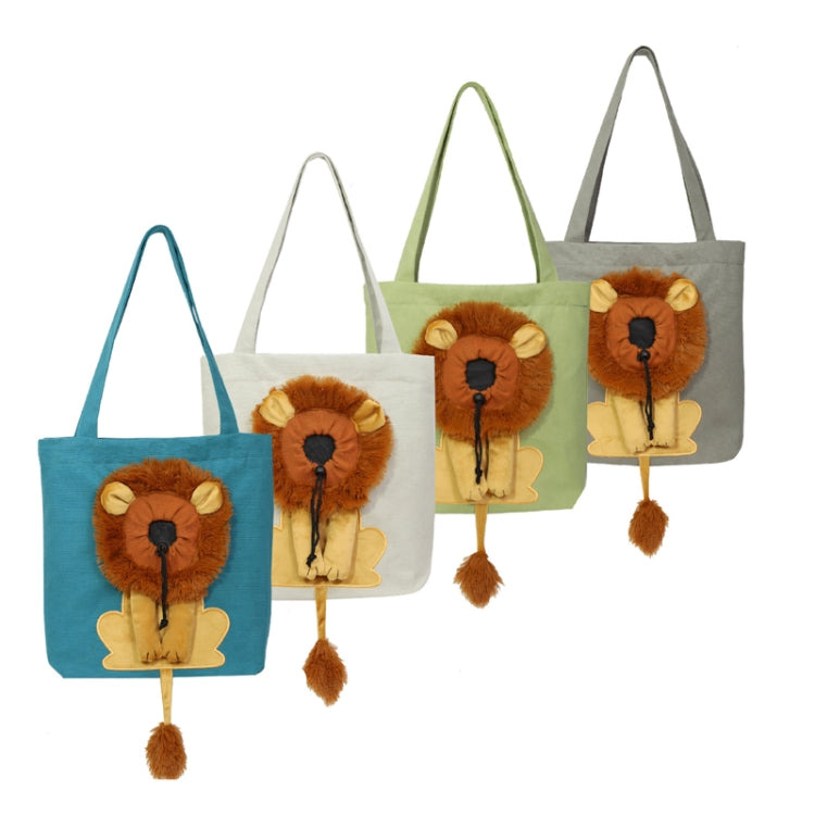 Canvas Expandable Little Lion Shape Cat Bag Small Dog Handbag, Size: Small (Dark Gray) - Pet Bags by PMC TechLife | Online Shopping South Africa | PMC TechLife | Buy Now Pay Later Mobicred