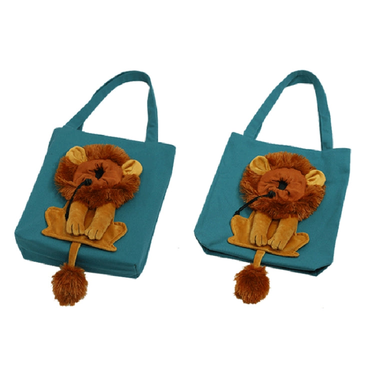 Canvas Expandable Little Lion Shape Cat Bag Small Dog Handbag, Size: Large (Dark Gray) - Pet Bags by PMC TechLife | Online Shopping South Africa | PMC TechLife | Buy Now Pay Later Mobicred