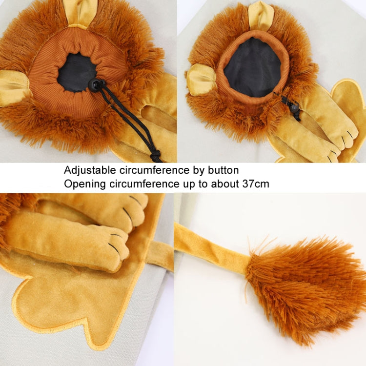 Canvas Expandable Little Lion Shape Cat Bag Small Dog Handbag, Size: Small (Dark Gray) - Pet Bags by PMC TechLife | Online Shopping South Africa | PMC TechLife | Buy Now Pay Later Mobicred