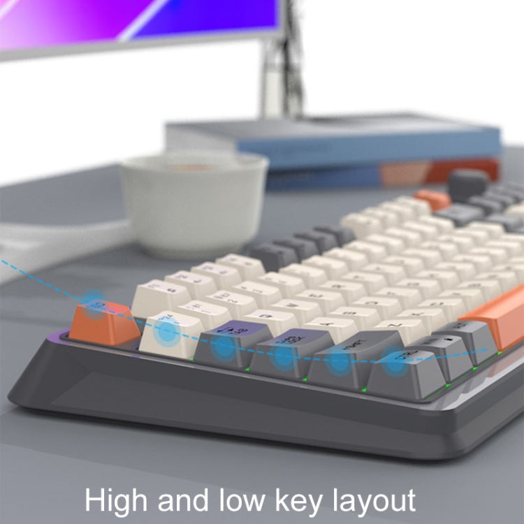 XUNSVFOX K94 Wireless Bluetooth Dual Mode Mechanical Keyboard Gaming Office Laptop Keyboard(Sea Salt) - free shipping - PMC Jewellery - Order now!