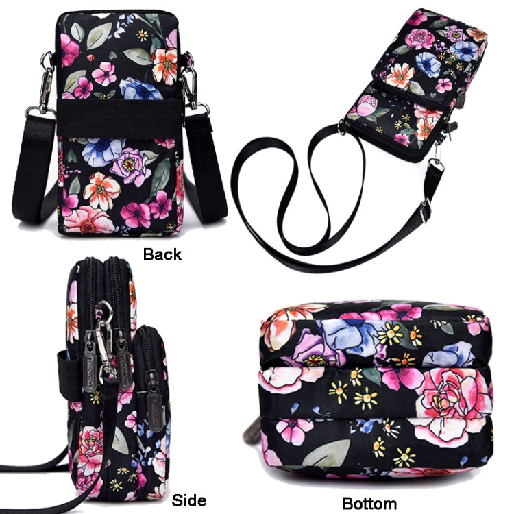 Printed Crossbody Mobile Phone Bag Mini Wallet With Arm Band, Style: Blue Printing - Single-shoulder Bags by PMC TechLife | Online Shopping South Africa | PMC TechLife | Buy Now Pay Later Mobicred