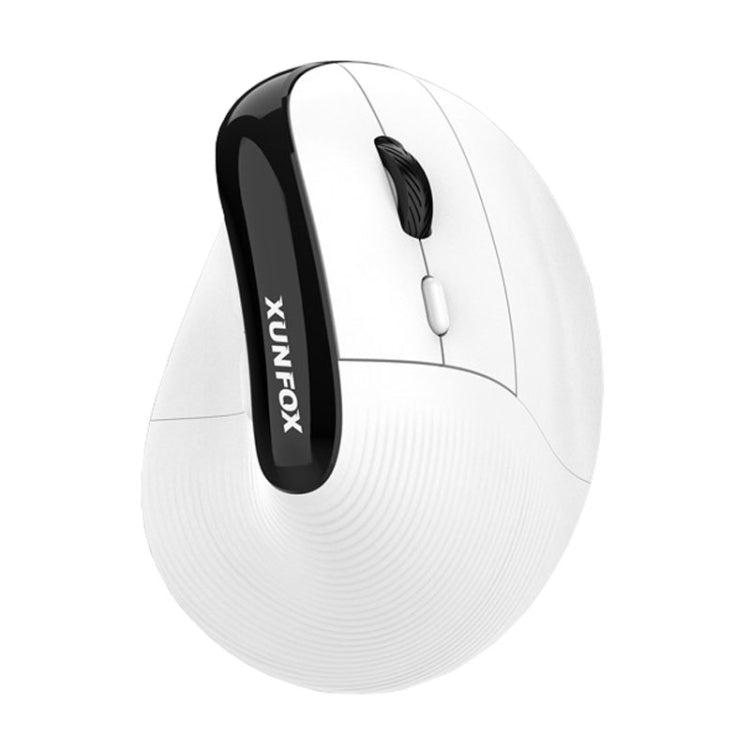 XUNSVFOX H5 Upright Vertical Dual Mode Mouse Rechargeable Wireless Business Office Mouse(White) - Wireless Mice by XUNSVFOX | Online Shopping South Africa | PMC Jewellery | Buy Now Pay Later Mobicred