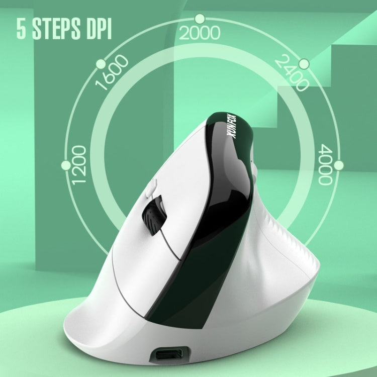 XUNSVFOX H5 Upright Vertical Dual Mode Mouse Rechargeable Wireless Business Office Mouse(Pink) - free shipping - PMC Jewellery - Order now!