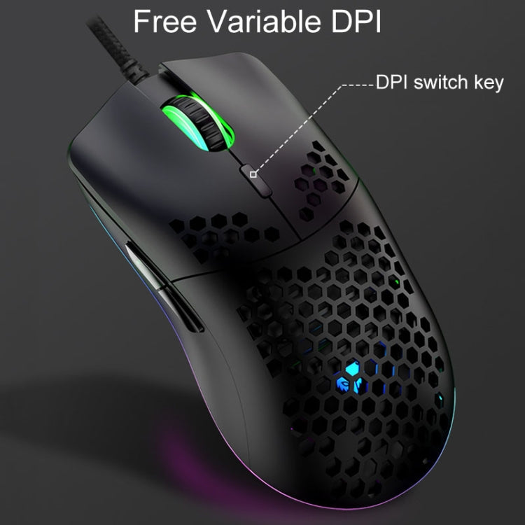 XUNSVFOX XYH90 Wired Hollow Hole Mouse RGB Illuminated Macro Programming Gaming Mouse(Black) - Wired Mice by XUNSVFOX | Online Shopping South Africa | PMC Jewellery | Buy Now Pay Later Mobicred