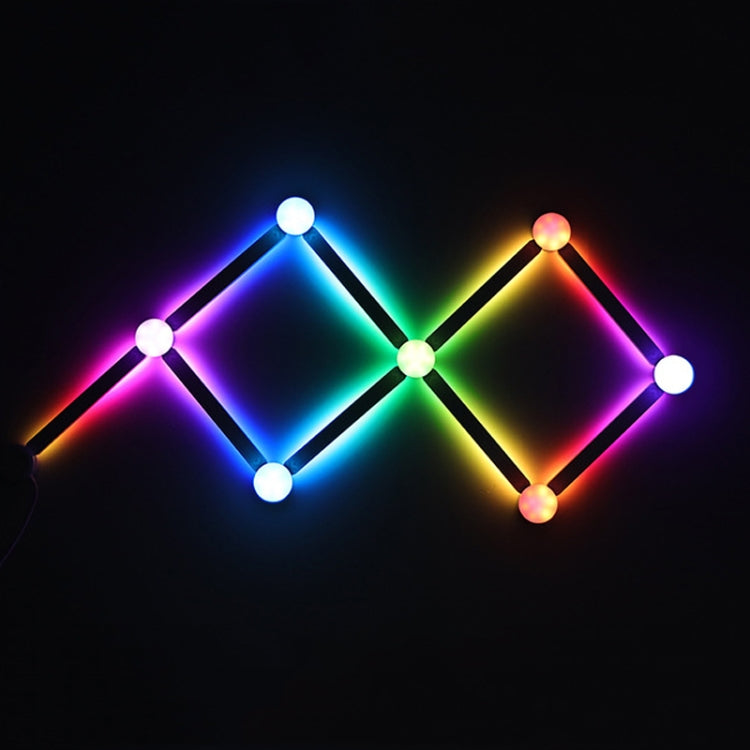 JSK-P30 9 Sections Smart WiFi Bluetooth Splicing Atmosphere Light Sound Control Constellation Light Support Amazon Alexa / Google Assistant / DuerOS UK Plug(White) - Novelty Lighting by PMC TechLife | Online Shopping South Africa | PMC TechLife | Buy Now Pay Later Mobicred