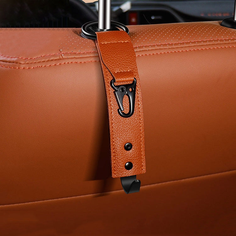 Car Seat Back Multifunctional Storage Metal Hook(Brown) - Auto Fastener & Clips by PMC TechLife | Online Shopping South Africa | PMC TechLife | Buy Now Pay Later Mobicred