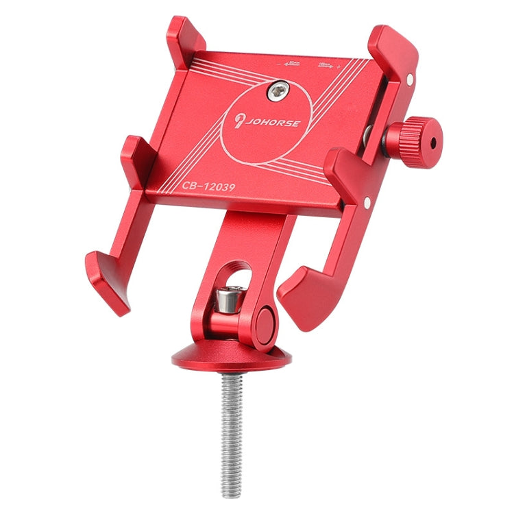 JOHORSE Bicycle Shockproof Mobile Phone Holder Motorcycle Riding Equipment, Color: Stem Red - Holders by JOHORSE | Online Shopping South Africa | PMC TechLife | Buy Now Pay Later Mobicred