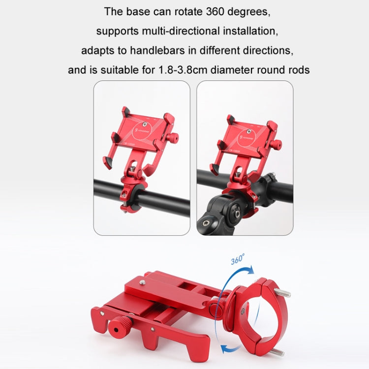 JOHORSE Bicycle Shockproof Mobile Phone Holder Motorcycle Riding Equipment, Color: Stem Black - Holders by JOHORSE | Online Shopping South Africa | PMC TechLife | Buy Now Pay Later Mobicred