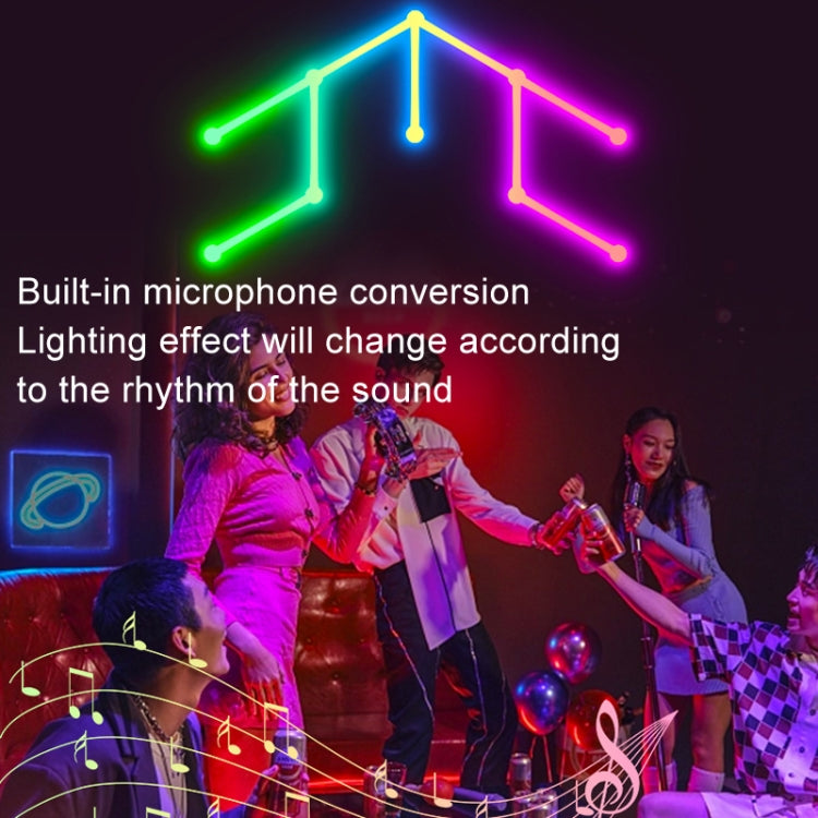 JSK-P26 Smart WiFi Bluetooth Version RGB Direct Illumination Phantom Splicing Light, Support Amazon Alexa / Google Assistant / DuerOS, Style: 9 Sections+UK Plug Adapter(White) - Novelty Lighting by PMC TechLife | Online Shopping South Africa | PMC TechLife | Buy Now Pay Later Mobicred