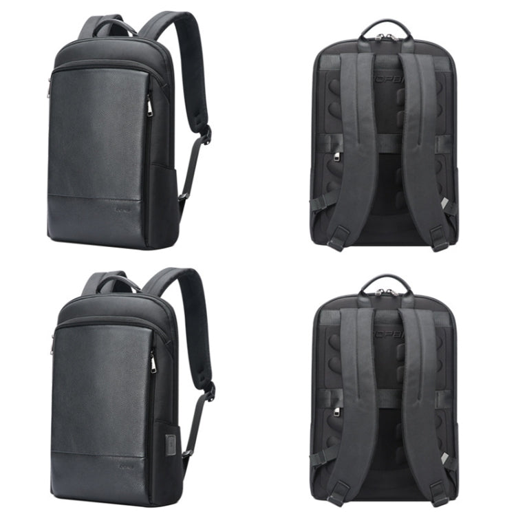 Bopai First-Layer Cowhide Business Commuter Waterproof And Lightweight Laptop Backpack, Color: Deluxe - Backpack by Bopai | Online Shopping South Africa | PMC Jewellery | Buy Now Pay Later Mobicred