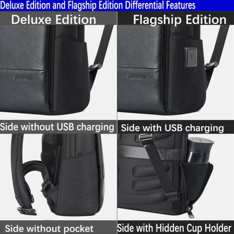 Bopai First-Layer Cowhide Business Commuter Waterproof And Lightweight Laptop Backpack, Color: Flagship - free shipping - PMC Jewellery - Order now!