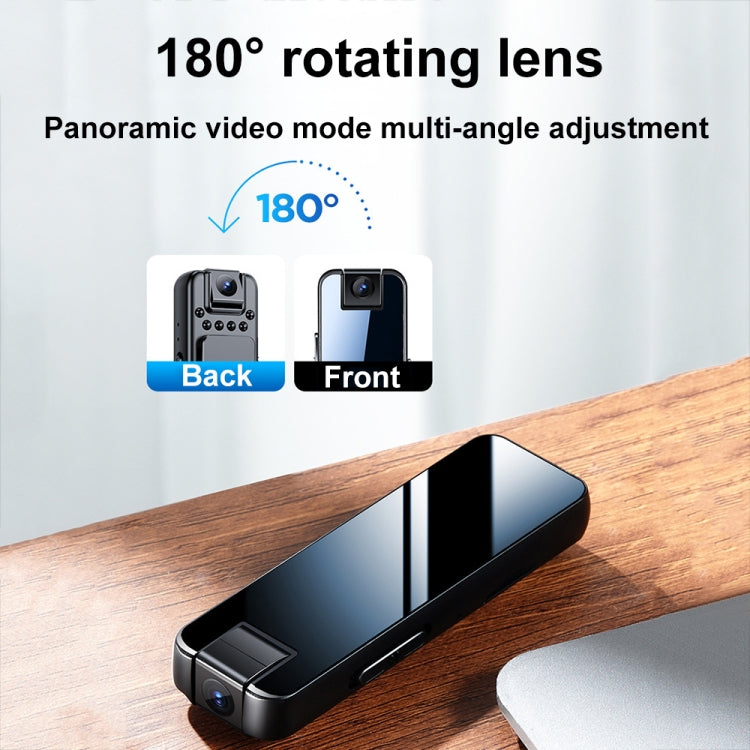 Mrobo D6 1080P Rotating Camera Night Vision Video Recorder With Back Clip, Size: 32GB(Black) - Recording Pen by Mrobo | Online Shopping South Africa | PMC TechLife | Buy Now Pay Later Mobicred