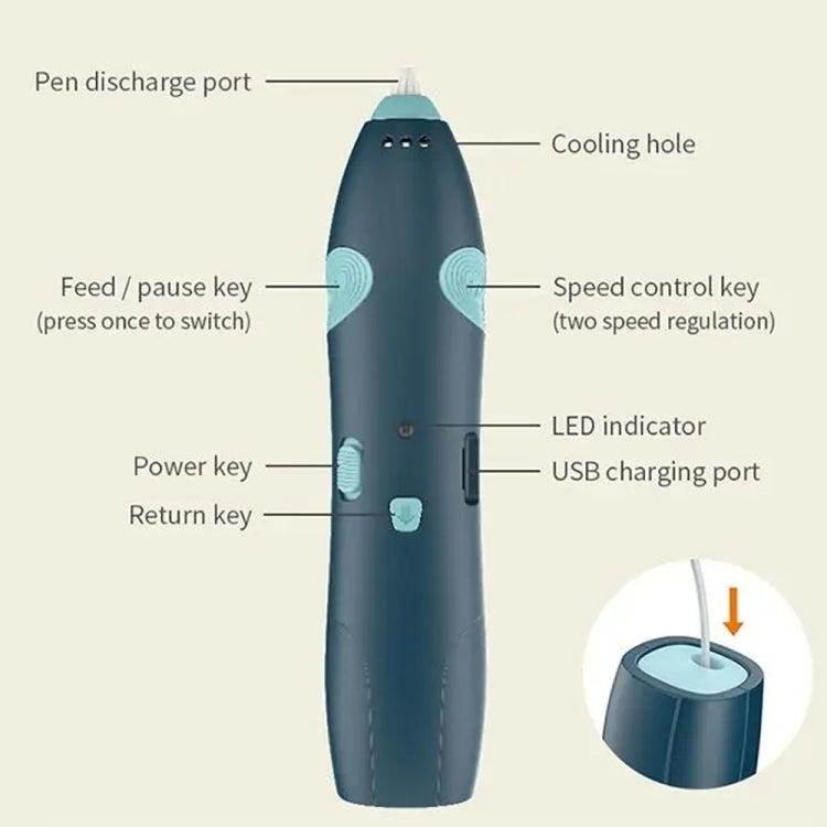 USB Charging Low-Temperature Wireless Graffiti Printing Pen Set Children DIY 3D Painting Pen(Light Blue) - 3D Printer by PMC TechLife | Online Shopping South Africa | PMC TechLife | Buy Now Pay Later Mobicred