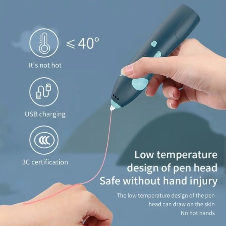 USB Charging Low-Temperature Wireless Graffiti Printing Pen Set Children DIY 3D Painting Pen(Light Blue) - 3D Printer by PMC TechLife | Online Shopping South Africa | PMC TechLife | Buy Now Pay Later Mobicred