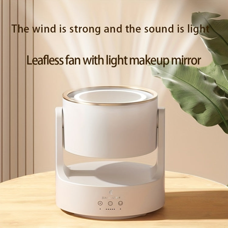 3 In 1 Multifunctional Desktop Fan with LED Light Cosmetic Mirror USB Plug Non-Oscillating - Electric Fans by PMC TechLife | Online Shopping South Africa | PMC TechLife | Buy Now Pay Later Mobicred