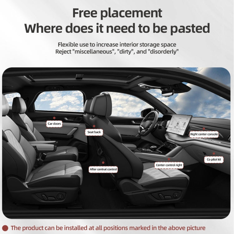 Adhesive Multifunctional Storage Bag for Car Center Console(Brown) - Stowing Tidying by PMC TechLife | Online Shopping South Africa | PMC TechLife | Buy Now Pay Later Mobicred