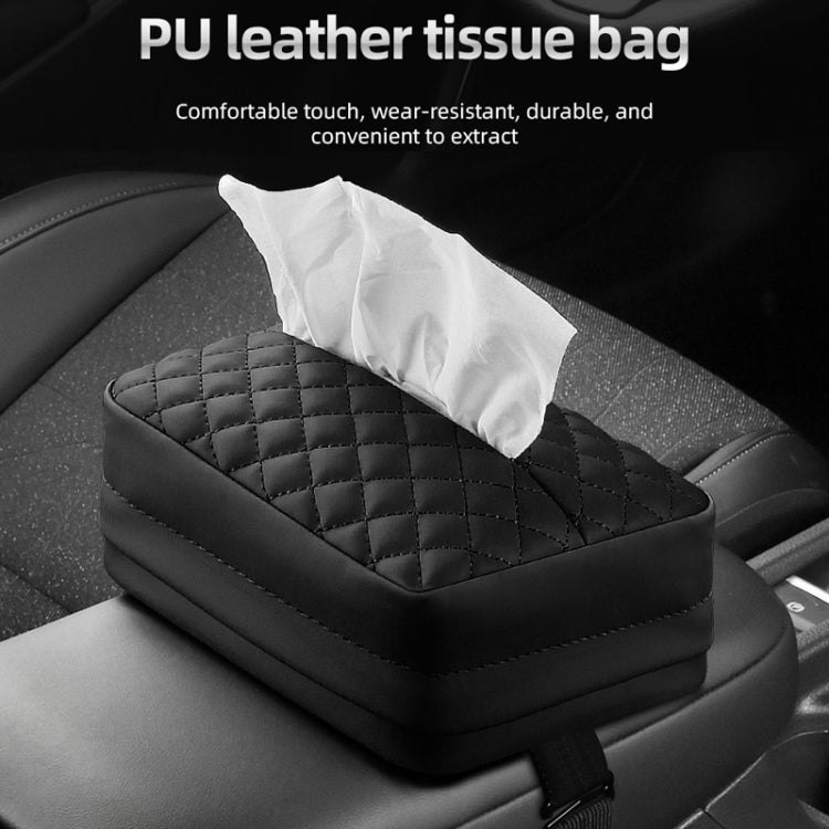 Car Sun Visor Armrest Box Back Hanging Tissue Box(Beige) - Tissue Boxes by PMC TechLife | Online Shopping South Africa | PMC TechLife | Buy Now Pay Later Mobicred