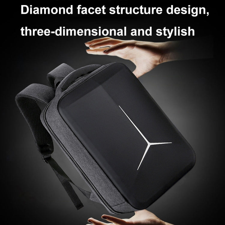 15 inch Large-Capacity Waterproof Business Commuter Laptop Backpack with USB Port(Simplified Gray) - Backpack by PMC Jewellery | Online Shopping South Africa | PMC Jewellery | Buy Now Pay Later Mobicred