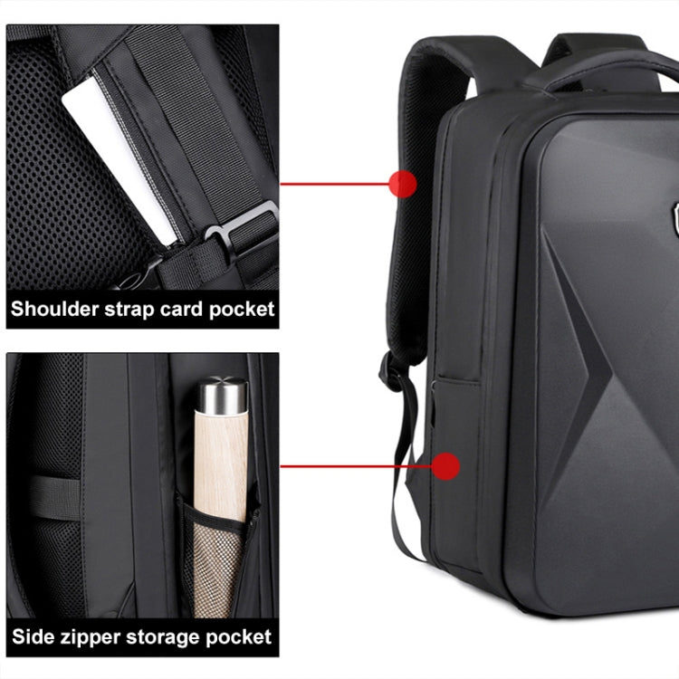 17 inch Password Lock Large Capacity Waterproof Laptop Backpack with USB Port(Dark Gray) - free shipping - PMC Jewellery - Order now!