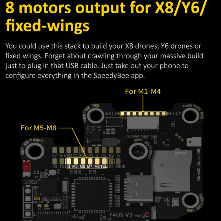 SpeedyBee F405 V3 50A Stack 3-6S Lipo Barometer For RC Drone - Flight Controller by PMC Jewellery | Online Shopping South Africa | PMC Jewellery | Buy Now Pay Later Mobicred