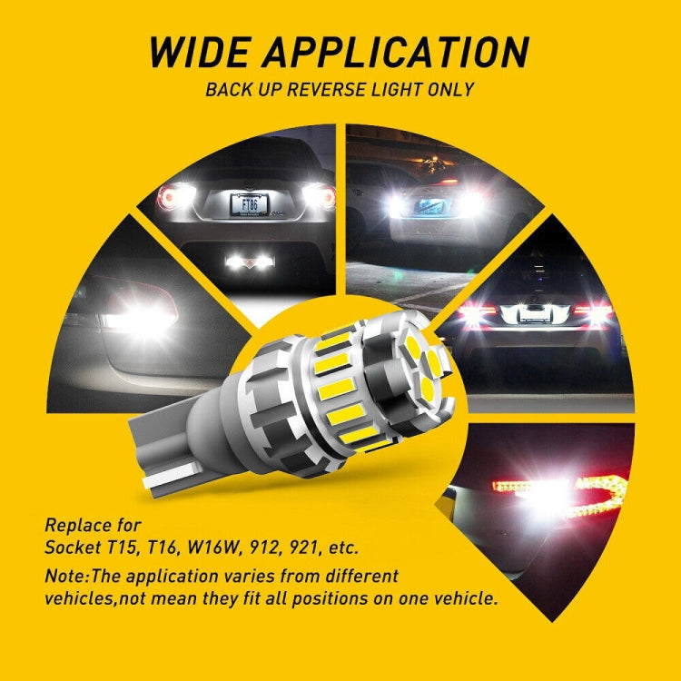 2pcs T10 3030+4014 18LED Constant Current Decoder Indicator Light Reversing Light(White) - Clearance Lights by PMC TechLife | Online Shopping South Africa | PMC TechLife | Buy Now Pay Later Mobicred