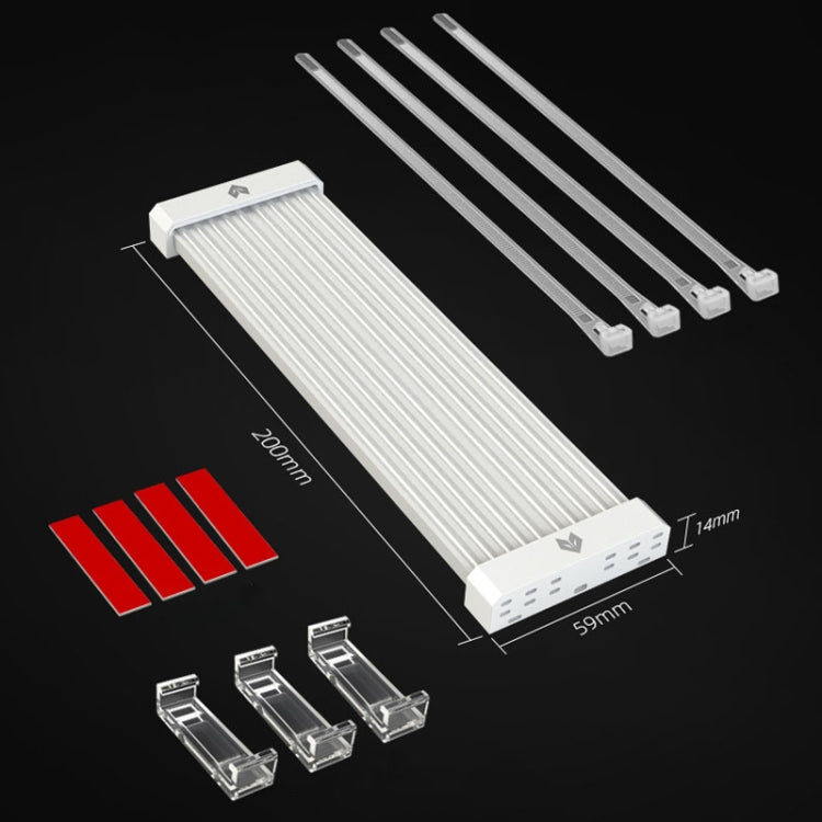 AOSOR Al200 Neon Cable Computer Motherboard Graphics Card Glow Board Power Supply Line Decoration(White) - free shipping - PMC Jewellery - Order now!