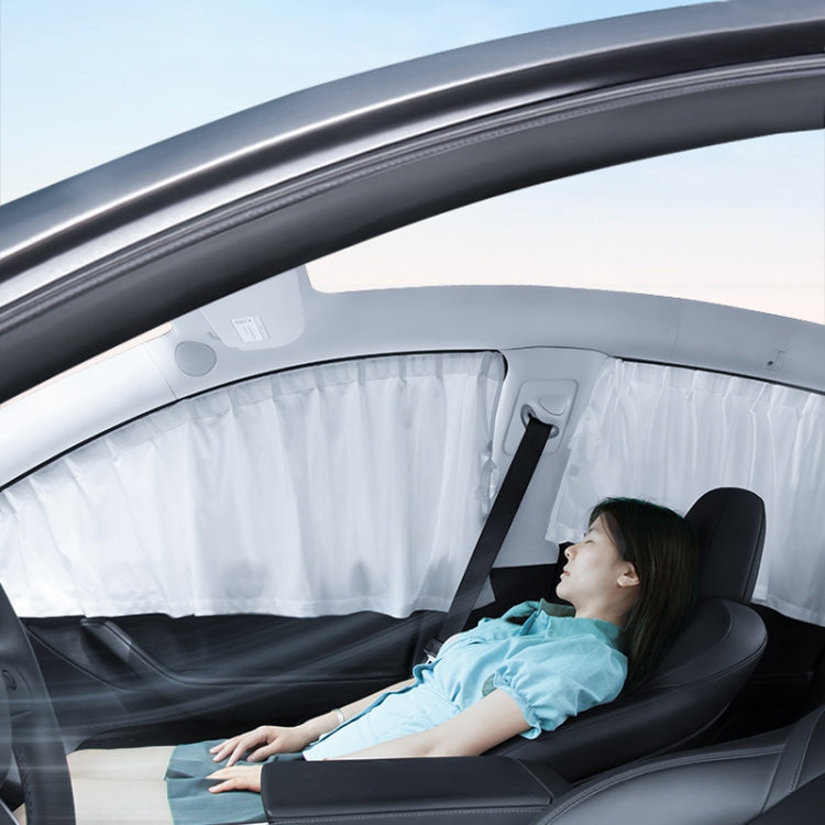 For Tesla Model 3 4pcs White Car Side Window Privacy Sun Protection Curtain - free shipping - PMC TechLife - Order now!