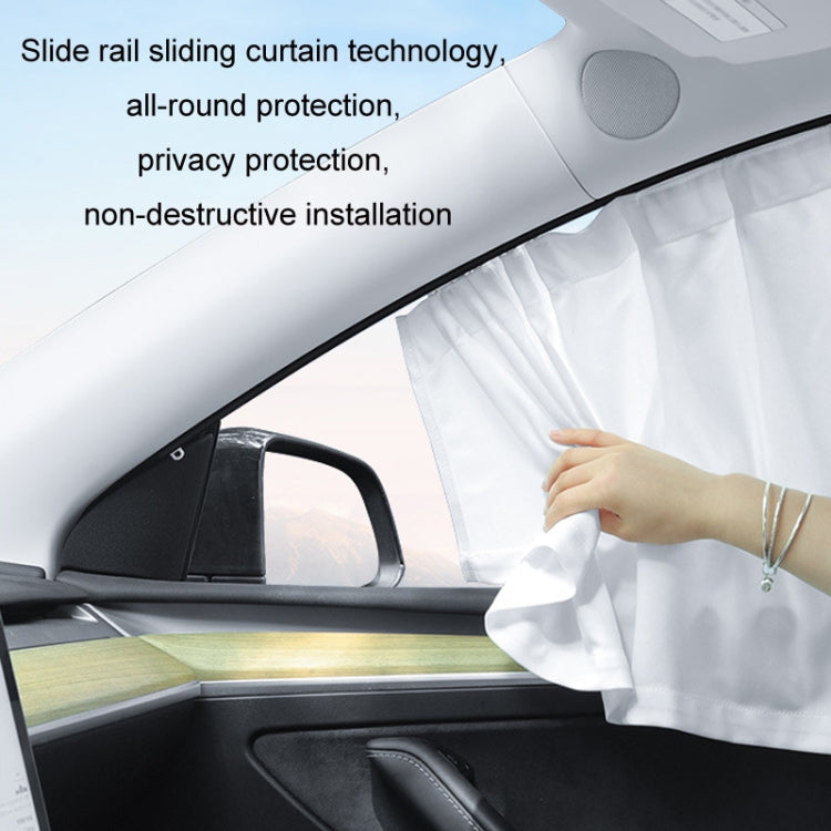 For Tesla Model 3 4pcs Black Car Side Window Privacy Sun Protection Curtain - Window Foils & Solar Protection by PMC TechLife | Online Shopping South Africa | PMC TechLife | Buy Now Pay Later Mobicred