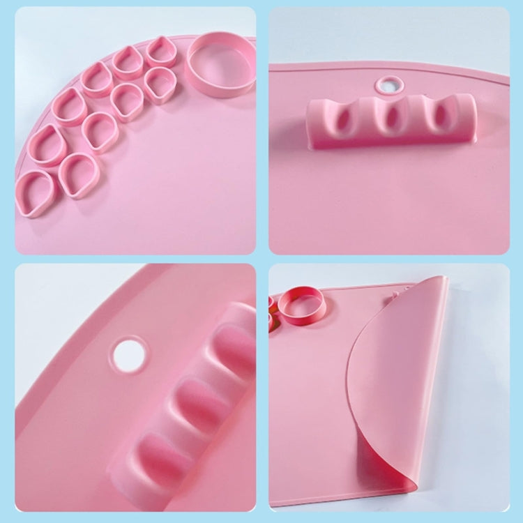 59 x 40cm  Oval Silicone Painting Pad Art Mat for Drawing Clay(Pink) - free shipping - PMc TechLife - Order now!