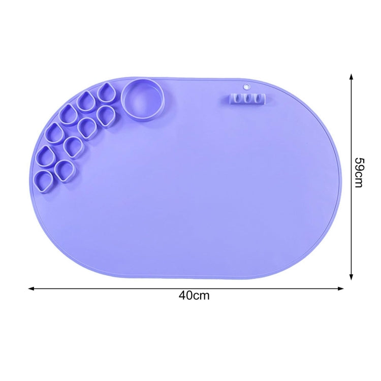 59 x 40cm  Oval Silicone Painting Pad Art Mat for Drawing Clay(Pink) - free shipping - PMc TechLife - Order now!