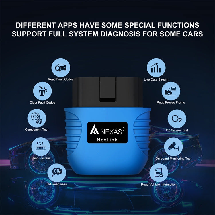 Nexas Bluetooth 5.0 OBD2 Diagnostic Scanner For IOS/Android - free shipping - PMC TechLife - Order now!