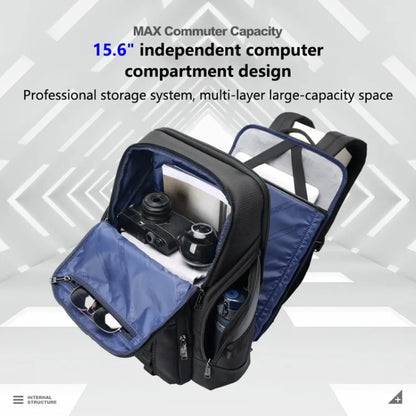 Bopai 61-123561 Large Capacity Business Trip Laptop Backpack(Black) - Backpack by Bopai | Online Shopping South Africa | PMC Jewellery | Buy Now Pay Later Mobicred